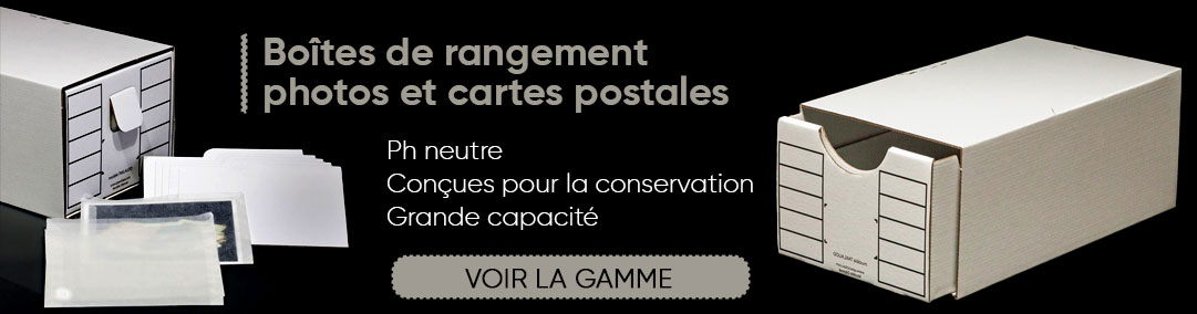 boîtes de conservation photos et cartes postales